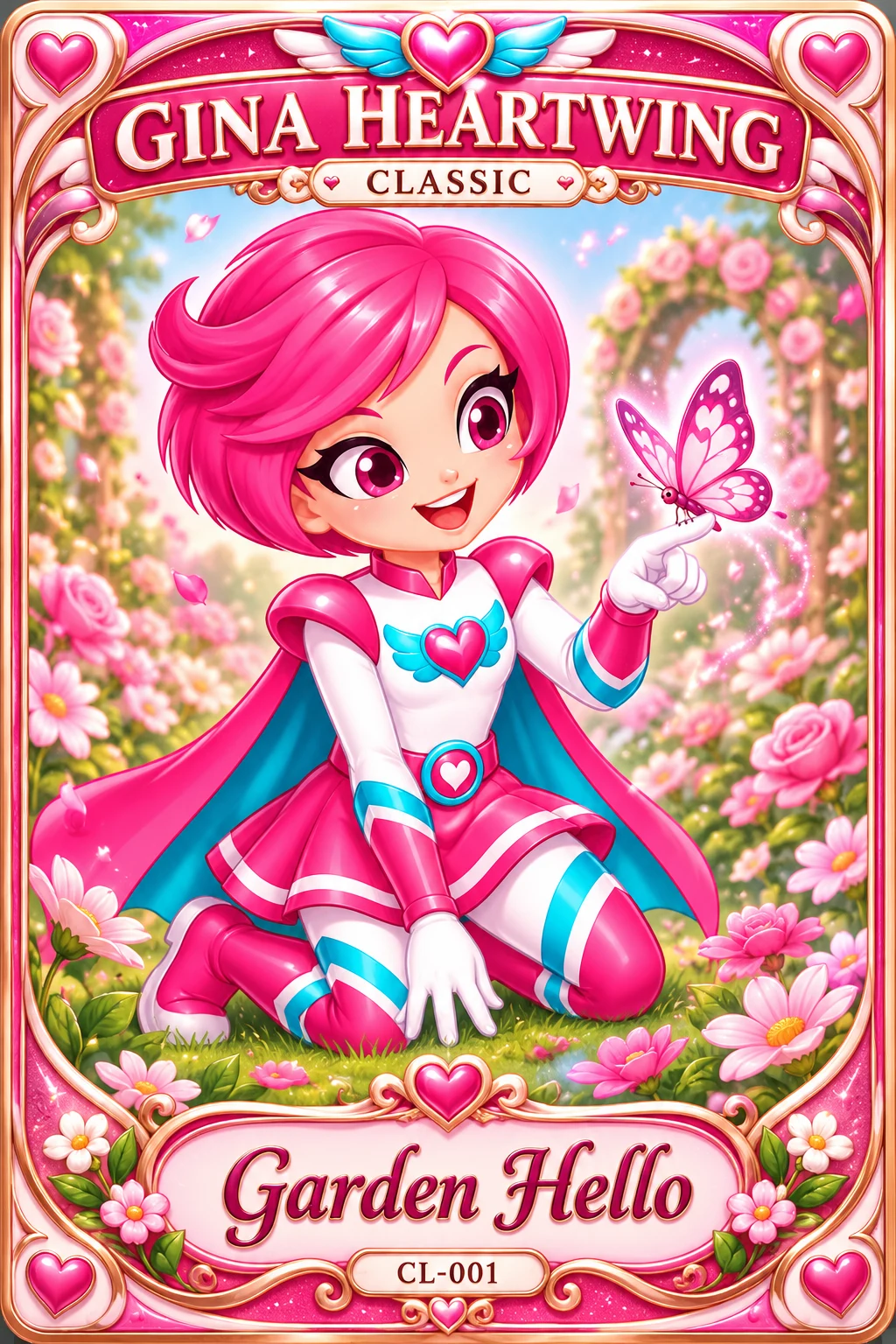 Garden Hello Heartwing card