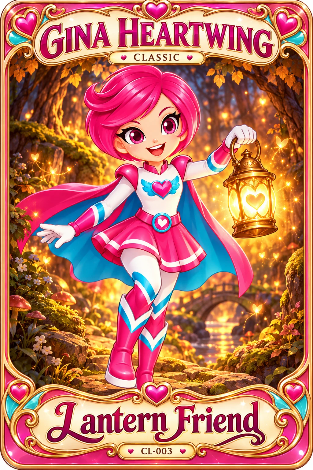 Lantern Friend Heartwing card