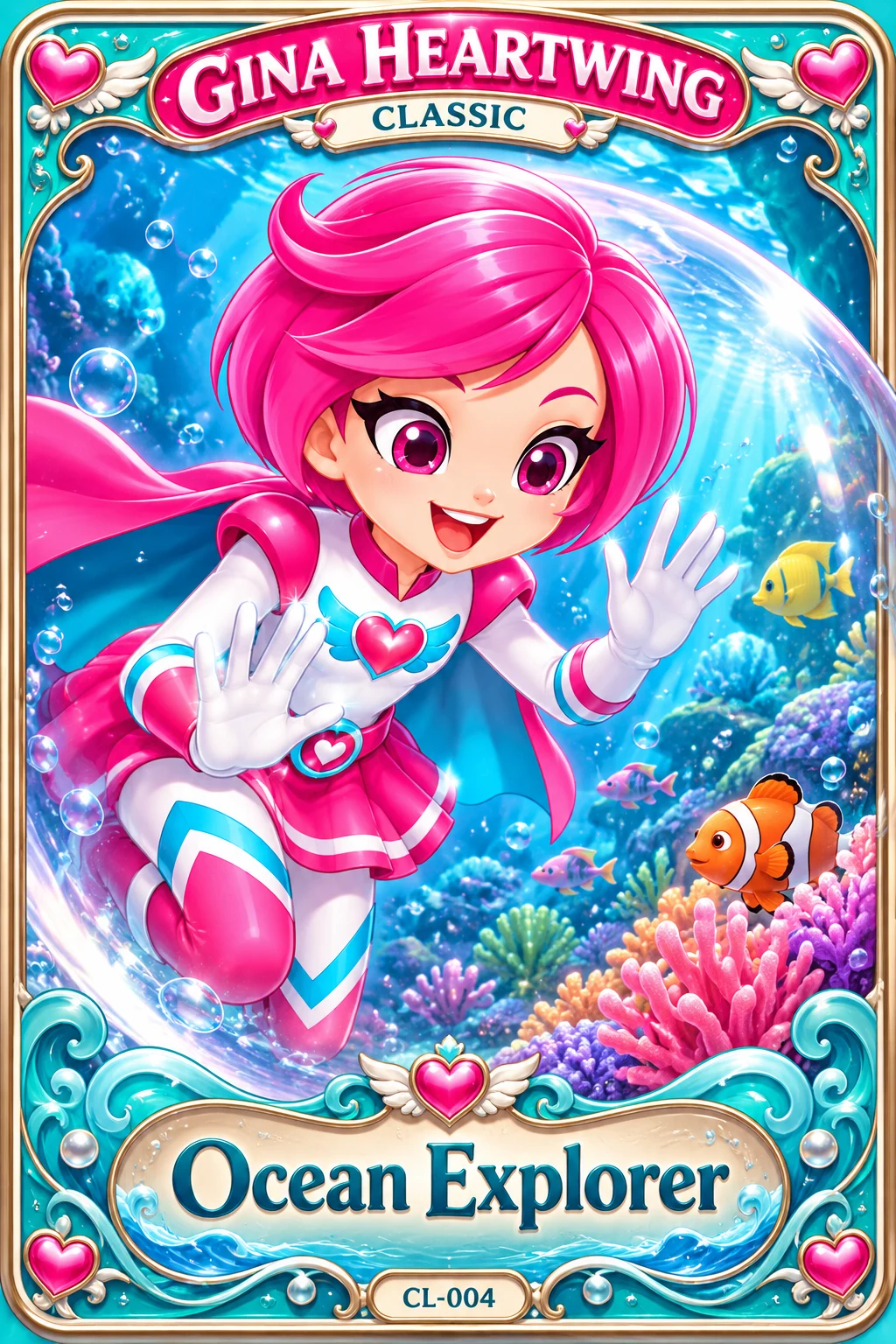 Ocean Explorer Heartwing card
